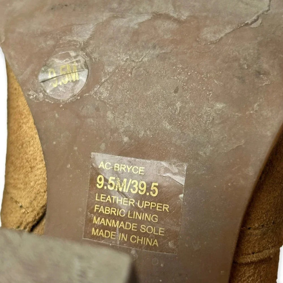 Arnold Churgin Brown Suede  Buckle Ankle Booties - Picture 7 of 8